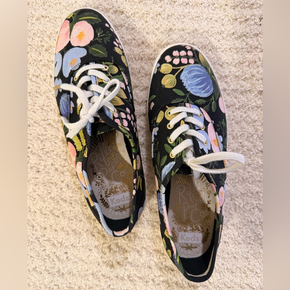 Keds x Rifle Paper Co Black Floral Sneakers